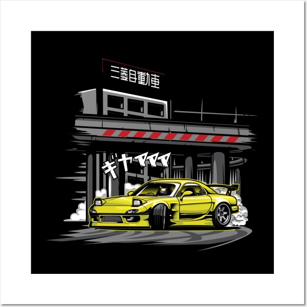 Mazda RX7 Wall Art by JDMAPEX